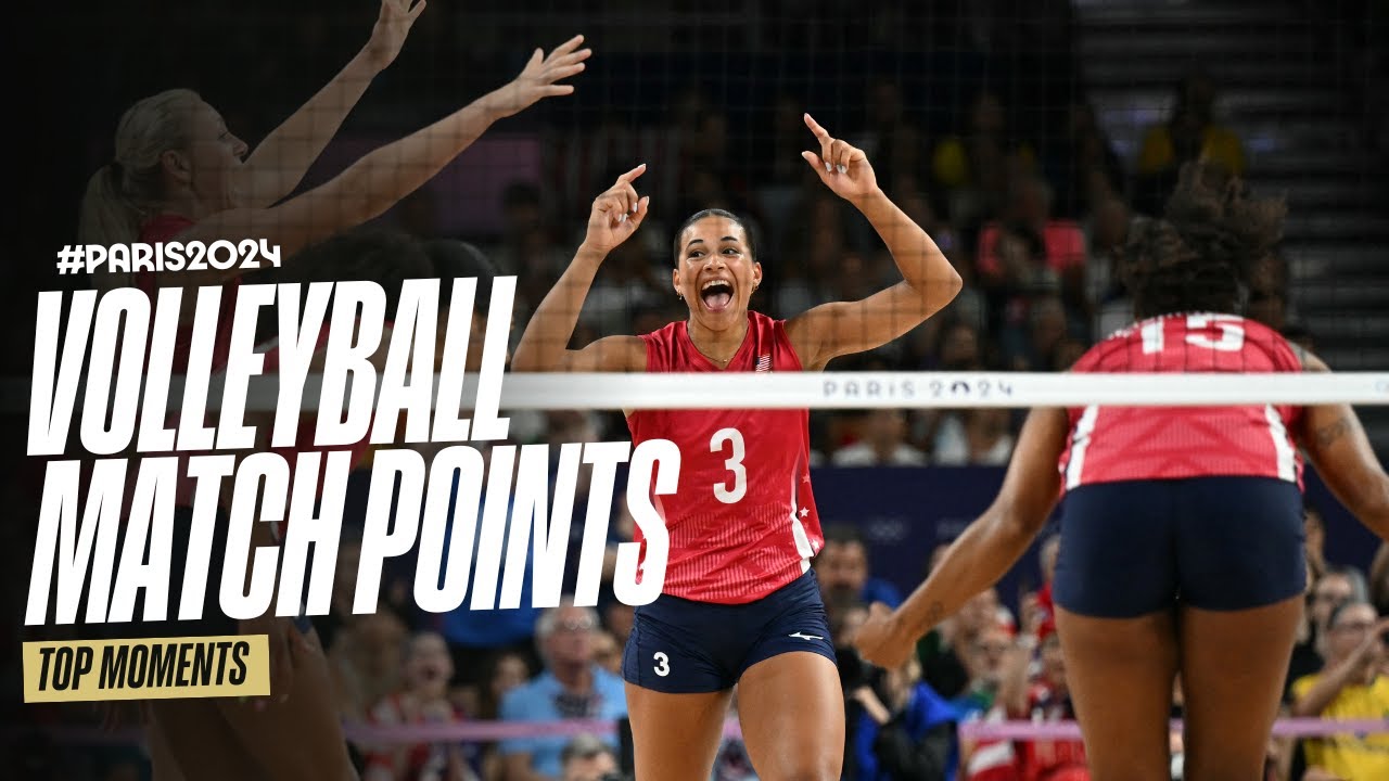 Volleyball Match Point Winners at #Paris2024 🏐 | Top Moments