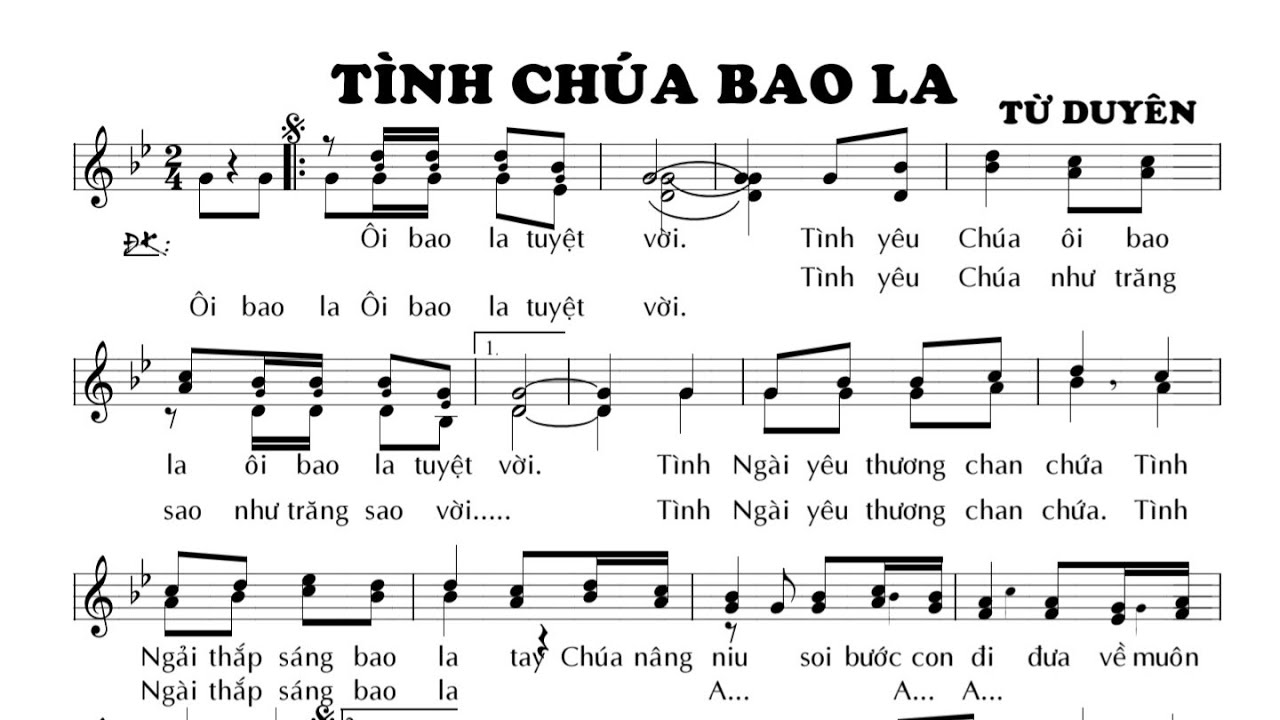 TÌNH CHÚA BAO LA - LM TỪ DUYÊN - Trình bày Cđ Anphongso Gx. Hòa Yên - ( aHl - Thứ 5 TT )
