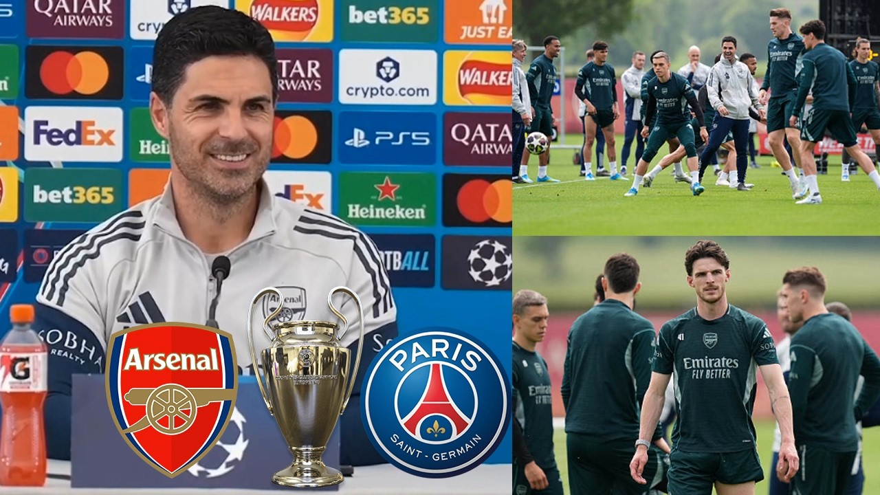 Mikel Arteta's Press Conference Before The Champions League Final Against PSG🗣️ Arsenal training