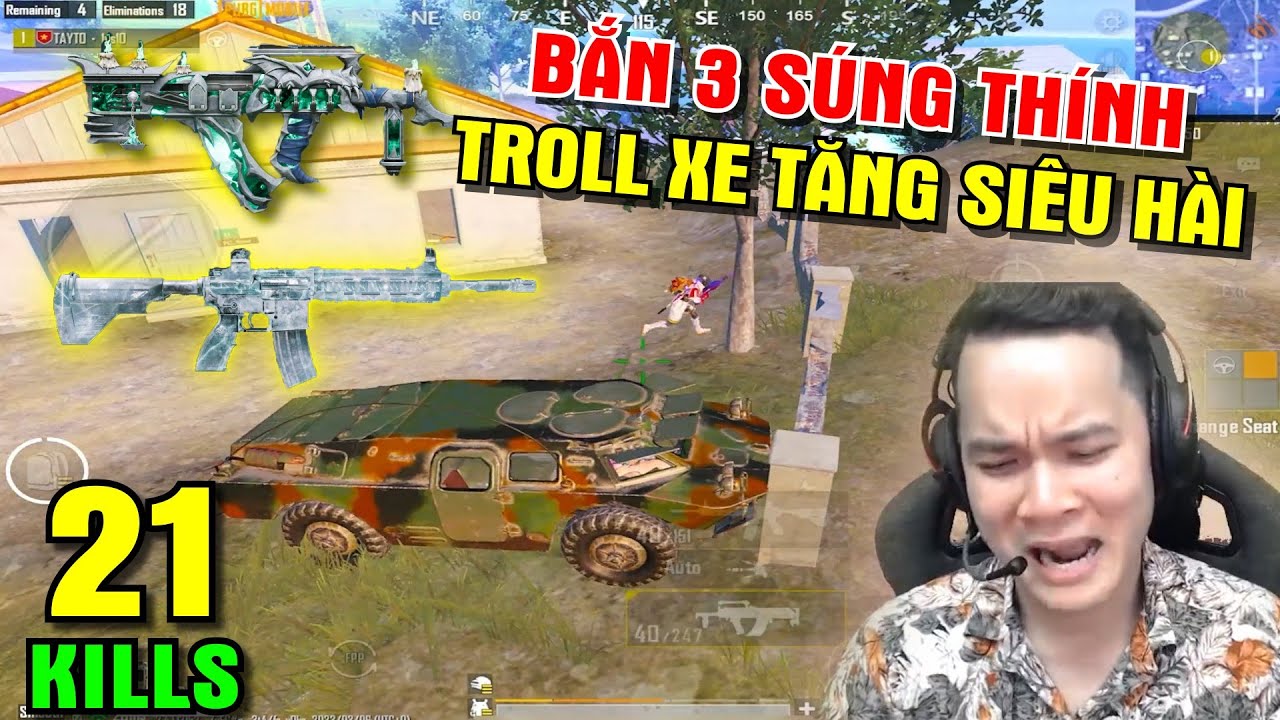 PUBG Mobile - Trận Giàu Nhất Lịch Sử Nhặt Được Liên Tục 3 Súng Thính, Bắn Lấy Xe Tăng Troll Địch