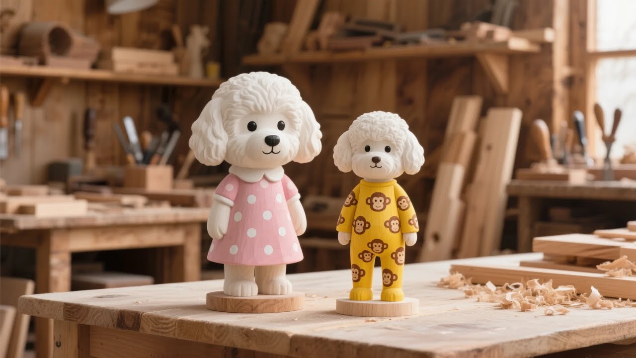 The Wet Dog Who Only Sells Wooden Statues… Bichon Unexpectedly Ends Up, Leaving Everyone Speechless