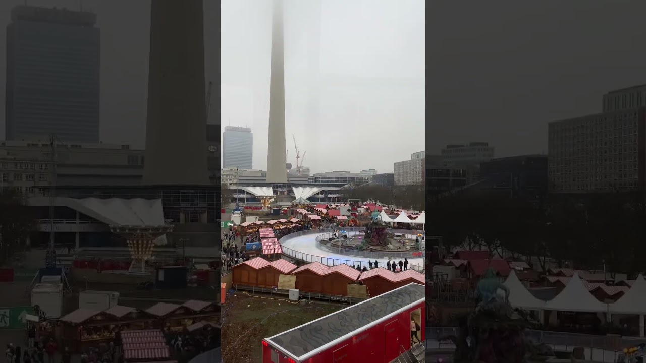 Берлин с высоты птичьего полета! 🎡Александерплатц и знаменитая телебашня.Ваша любимая смотровая