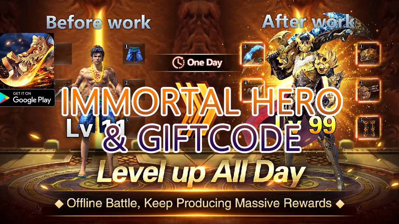 Immortal Hero: Gameplay & 5 Giftcode (Android, APK)