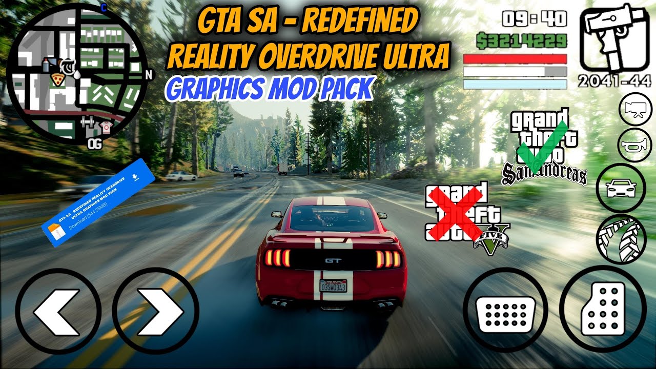 How To Install Gta Sa Redefined Reality Overdrive Ultra Graphics Mod Pack In Gta Sa Mobile