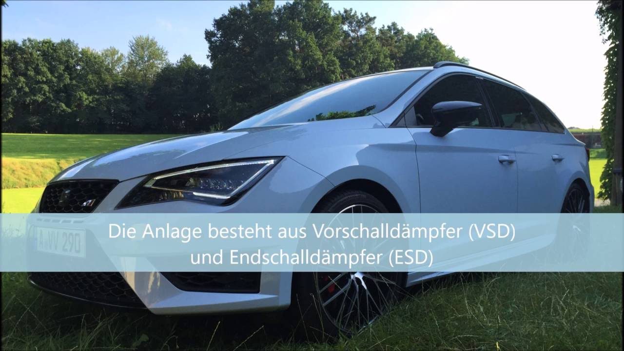 FOX Duplex Edelstahl Sportauspuffanlage ab Kat Seat Leon 5F ST Cupra 290