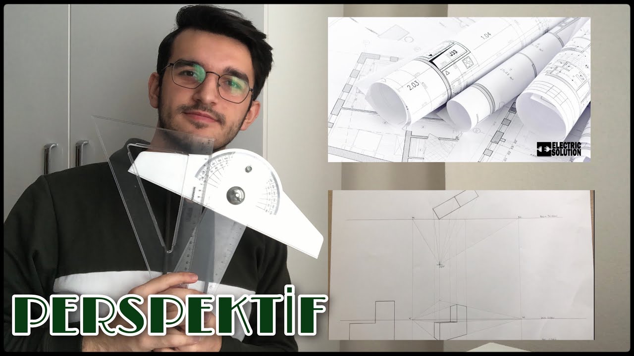 İKİ KAÇIŞ NOKTALI PERSPEKTİF || TEKNİK ÇİZİM || EN BASİT PERSPEKTİF NASIL ÇİZİLİR || OMÜ mimarlık