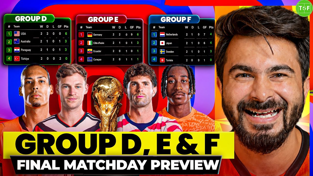 Who Will Top Their Group? World Cup Final Matchday Predictions Group D, E and F