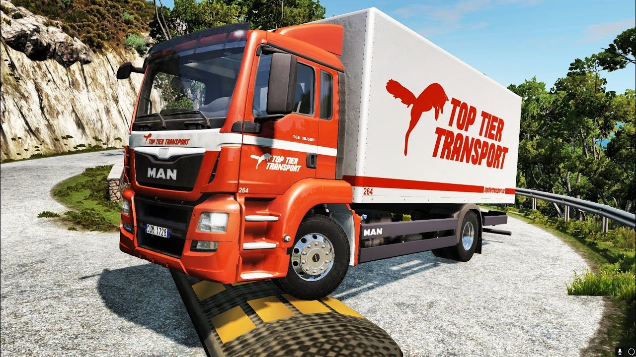 Trucks vs Speed Bumps - BeamNG.Drive
