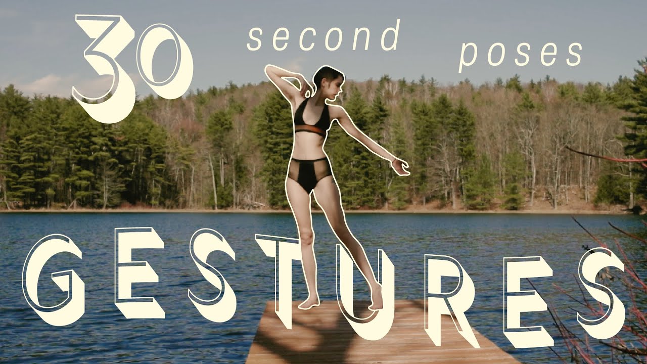 Figure Drawing Poses // 30 Second Gesture Poses // Art Model For Artists  // Gestures Session I