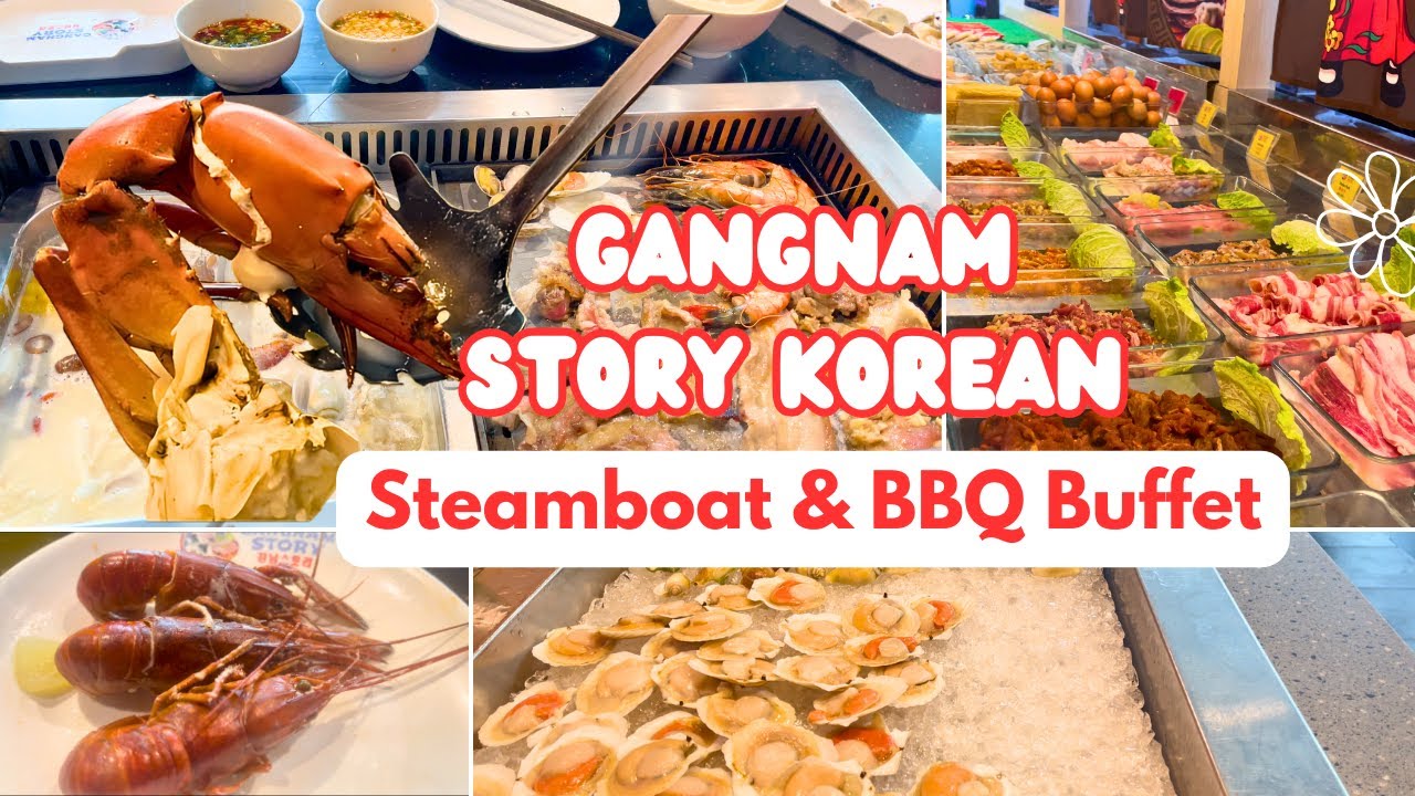 BEST Korean Buffet In Singapore | Gangnam Story Korean Steamboat & BBQ Buffet