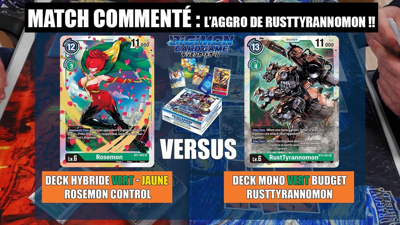 PARKAGE - DIGIMON CARD GAME MATCH COMMENTE : L'aggro de RustTyrannomon !!