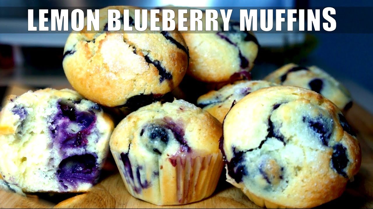 How to Make Amazing without Butter Lemon Blueberry Muffins | Indulging Food