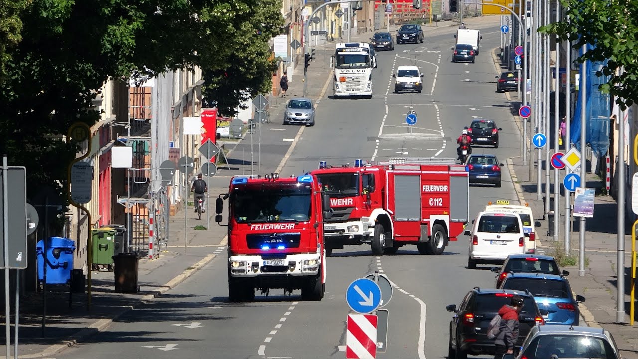 Einsatzfahrten BF + FF + RD + POL Gera