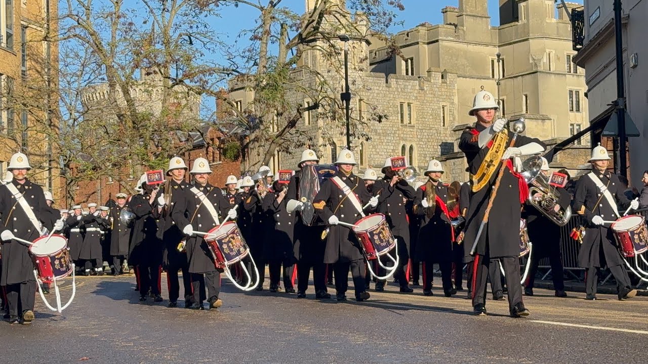 State Visit of the German President - Military Bands and Troops return to Barracks