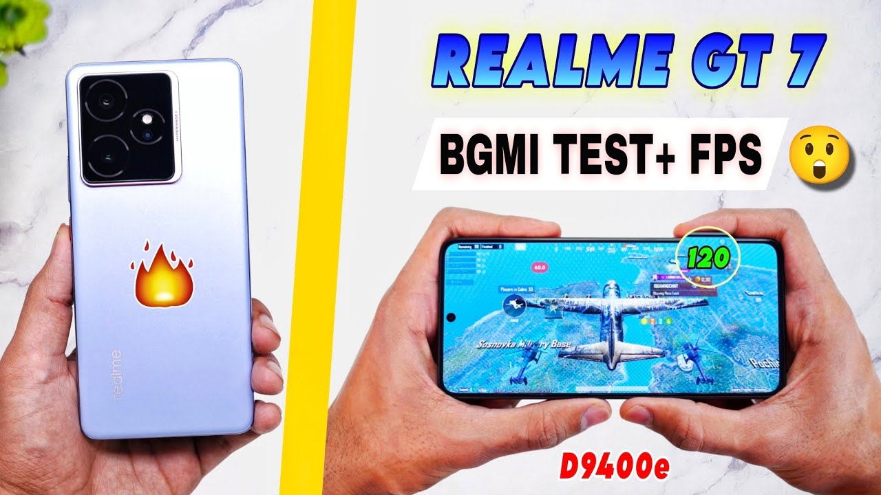 Realme GT 7 Bgmi Pubg Test | Bgmi Graphics Setting | realme GT 7 & 7t Bgmi Gaming Battery Test