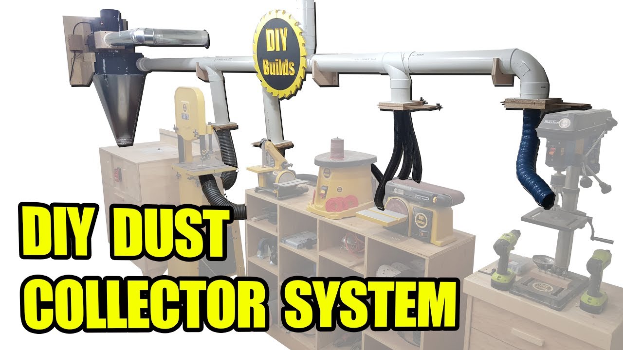 DIY Dust Collector System with Homemade Blast Gates and Automatic Start/Stop Function