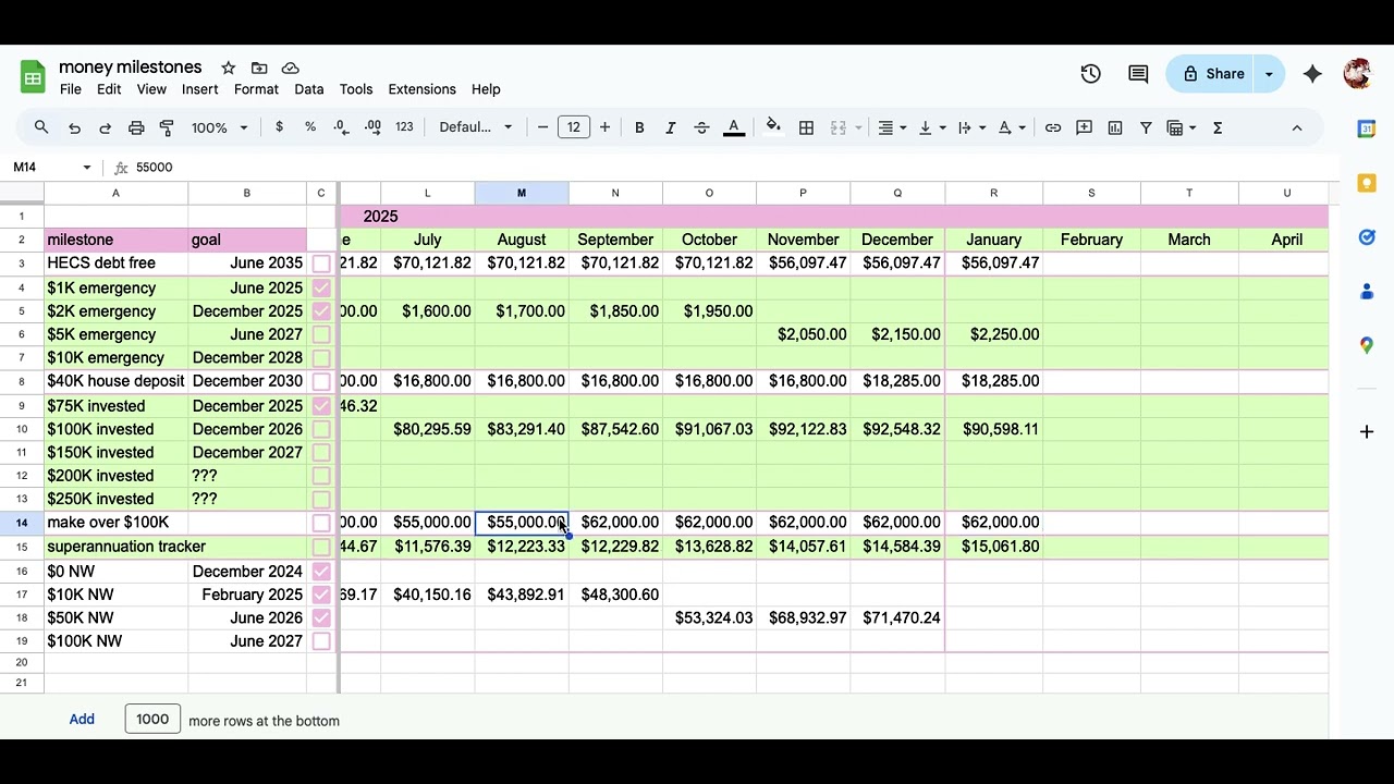 Money Milestones - January 2026 🐮 net worth gone down