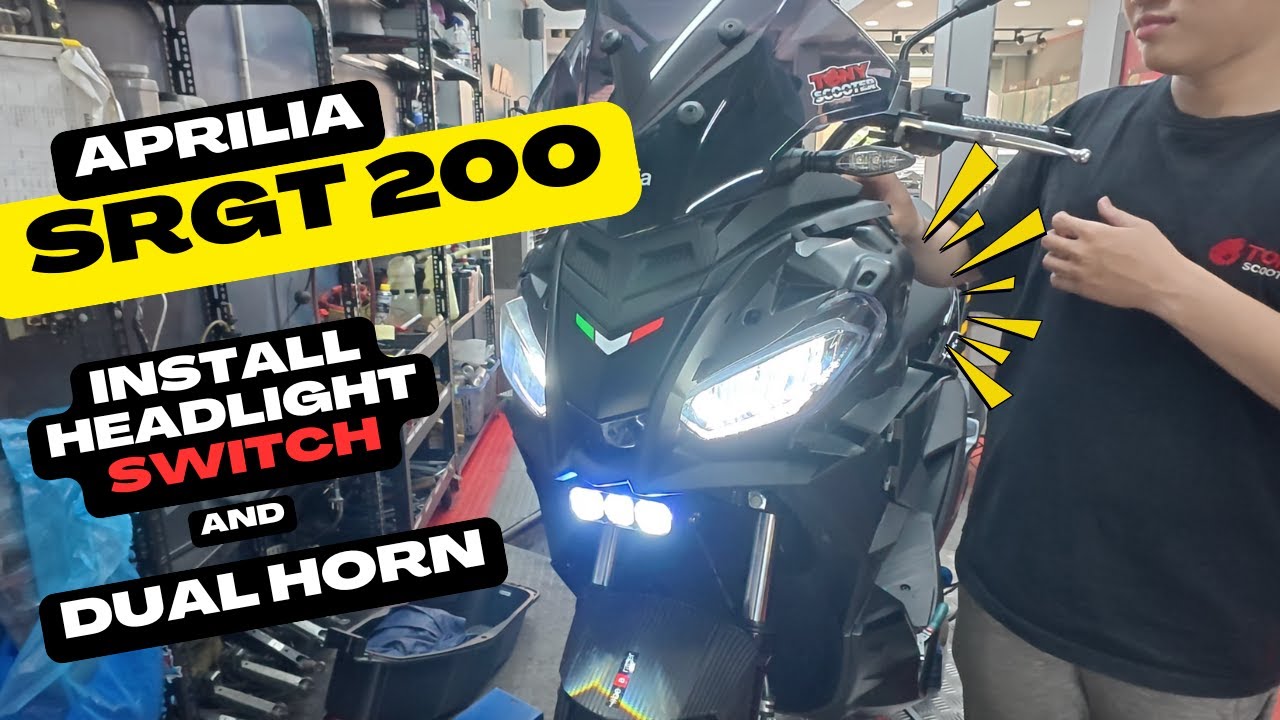 Установка переключателя фар на Aprilia SRGT 200 #srgt200 #motovlog #apriliasrgt200 #scooterupgrade