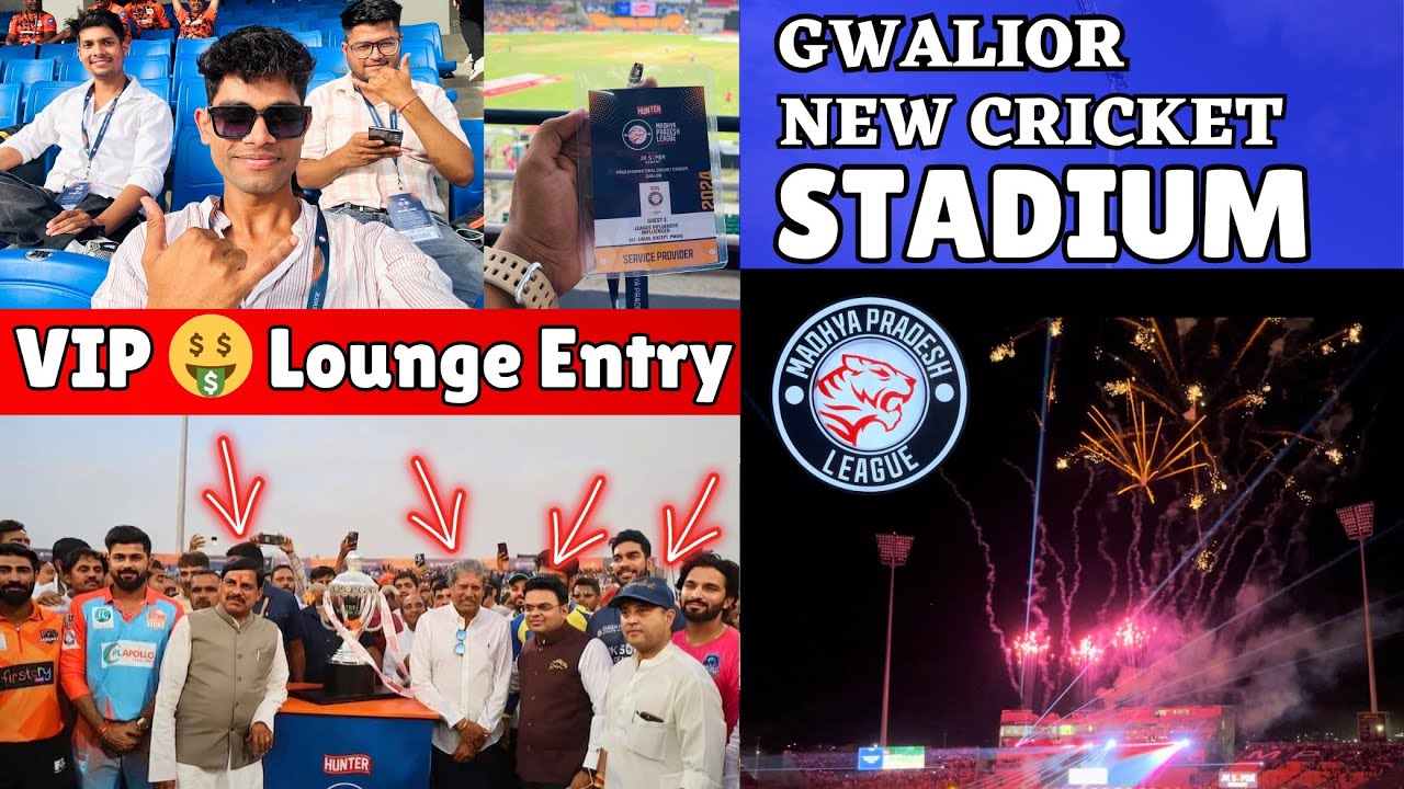 VIP 🤑 Lounge Access |MPL 2024 🏏| Gwalior New Stadium Inauguration | Vlog