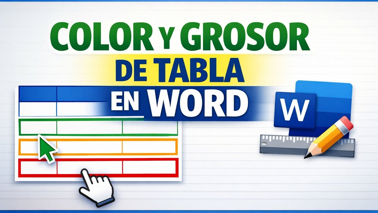 Cómo CAMBIAR el COLOR y GROSOR de una TABLA en WORD (FÁCIL y RÁPIDO)✍️📊