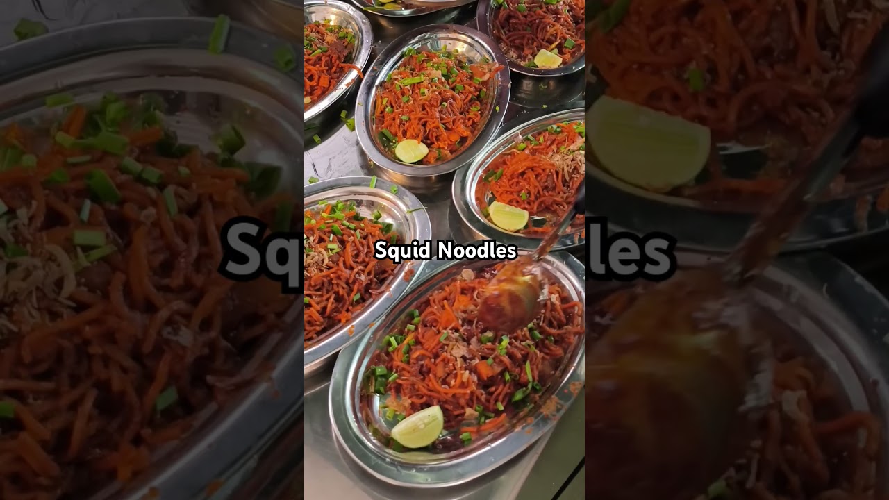 SQUID NOODLES at Hameed Pata at Astaka Kota Selera #meegoreng #penangfood #foodpreparation