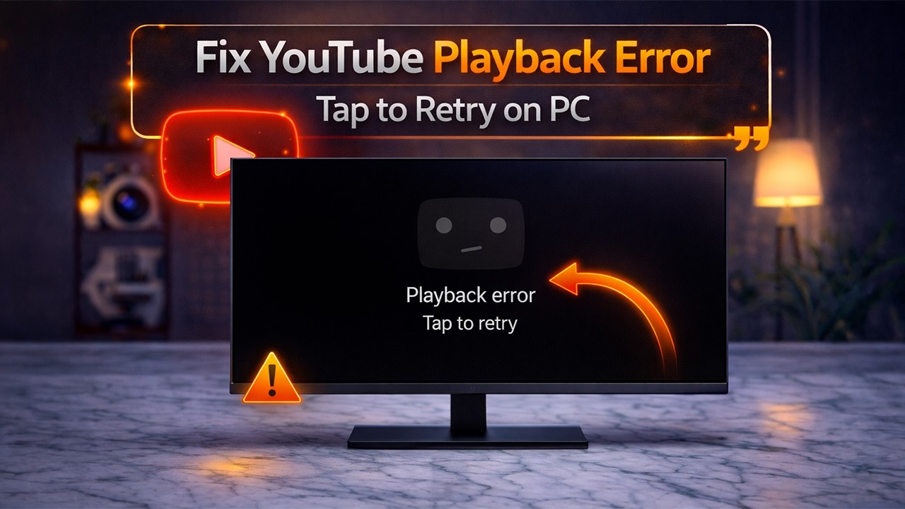 YouTube Playback Error Fix | Solve &ldquo;Tap to Retry&rdquo; Problem on YouTube PC