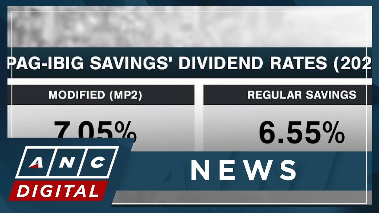Pag-IBIG Fund's dividend rate for MP2, regular savings up in 2023 | ANC