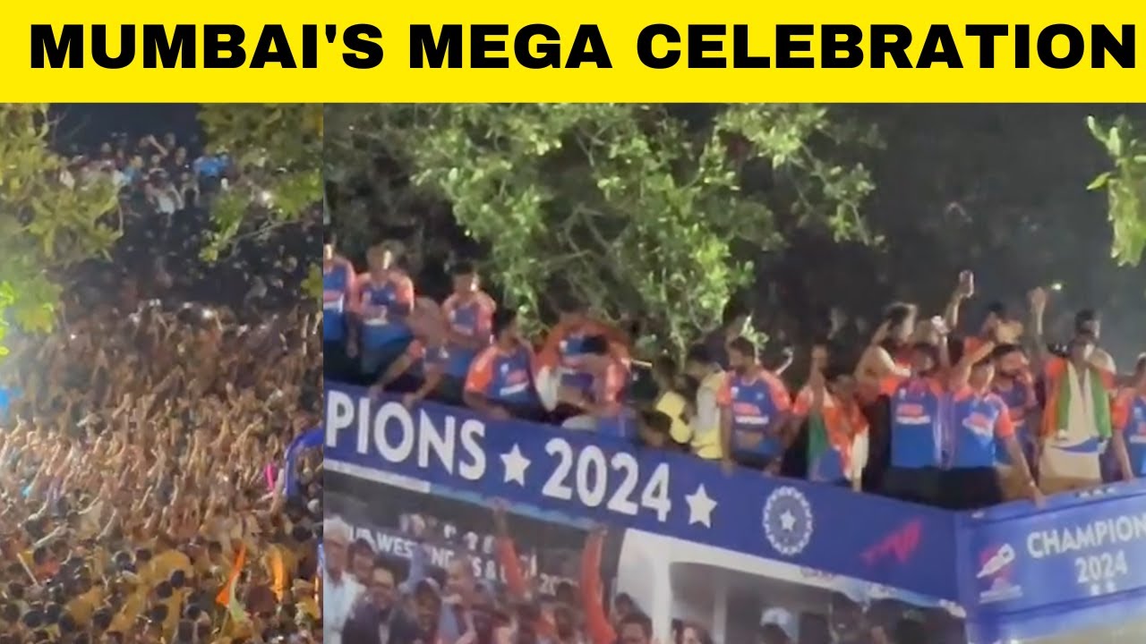 Massive gathering of fans greet India at Open Bus victory parade| Sports Today