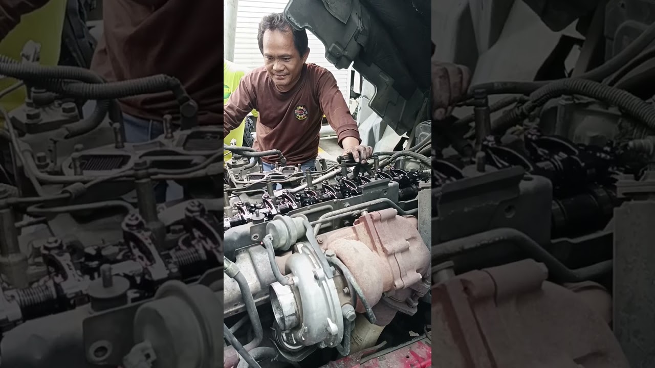 PART:I ISUZU 6HE1 Engine Mausok, puti tune up mulang yan.#tuneup #isuzu #mechanical #video