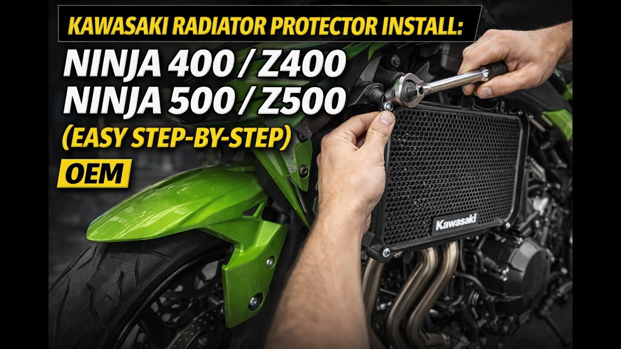 Kawasaki Radiator Protector Install: Ninja 400 / Z400 / Ninja 500 / Z500 (Easy Step-by-Step) OEM