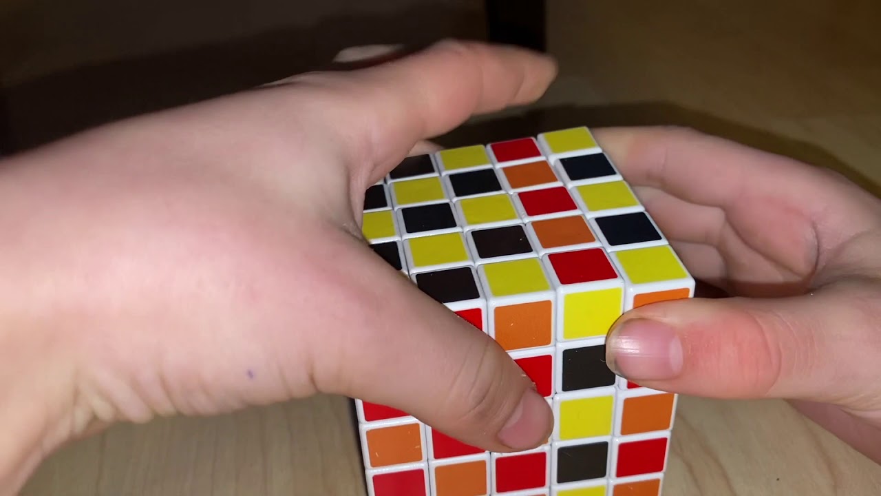 6 patronen voor op de 5x5 rubiks cube