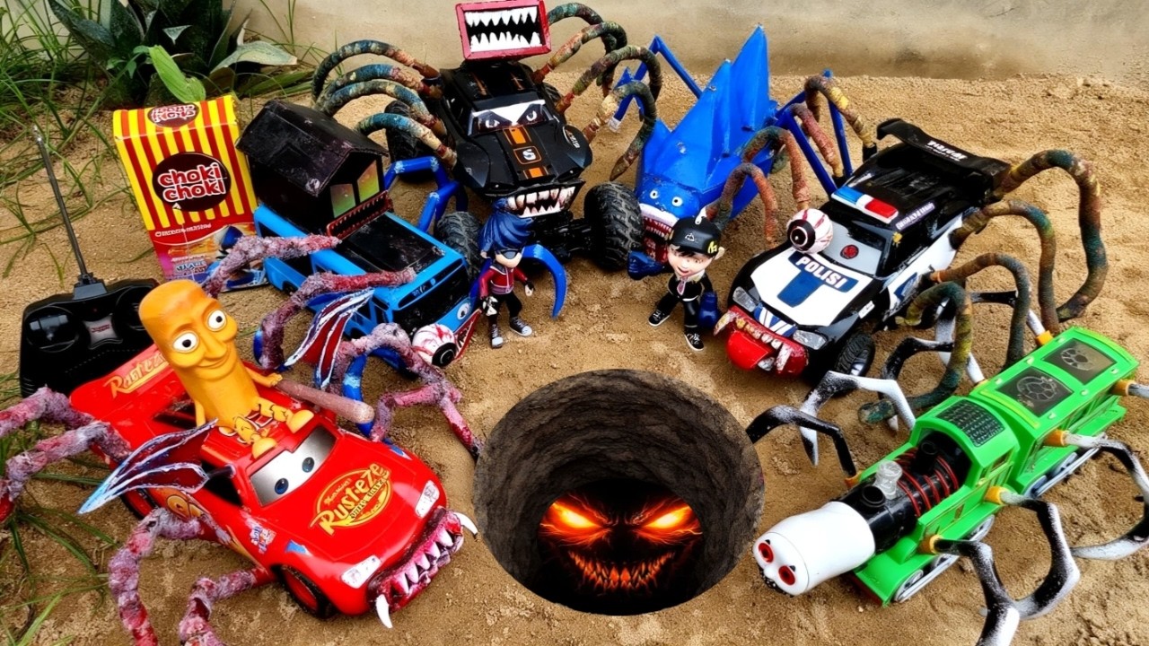 Bermain Kereta Api Hantu Laba-Laba, Thomas and the Friends Mobil Laba-Laba, Mobil Hantu, Boboiboy 22