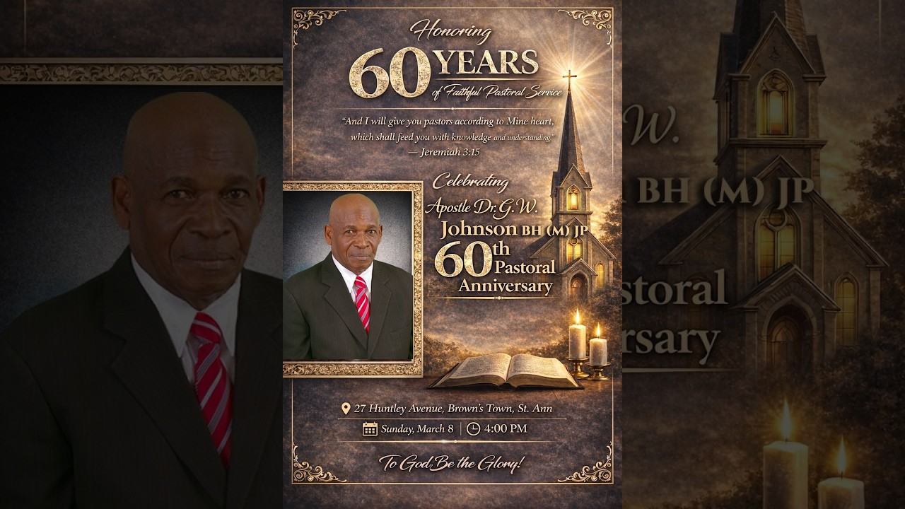 Celebrating Apostle Dr. G.W. Johnson, BH (M) 60th Pastoral Anniversary Service.