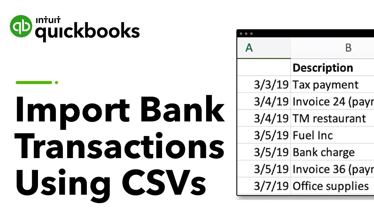 Как вручную импортировать банковские операции с помощью CSV-файлов | QuickBooks Online в Сингапуре