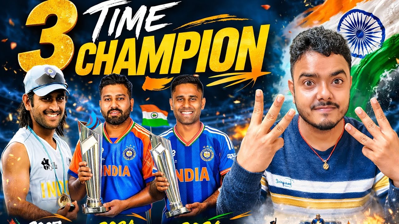 India Wins 3rd T20 World Cup 🏆 | Historic Moment for Team India @CRICNAVEEN-d8m 