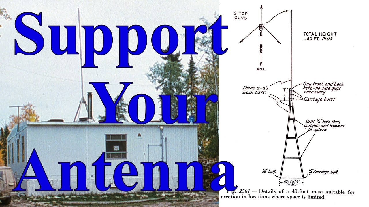 30 Foot / 9 meter Antenna Mast on the Cheap (074a)