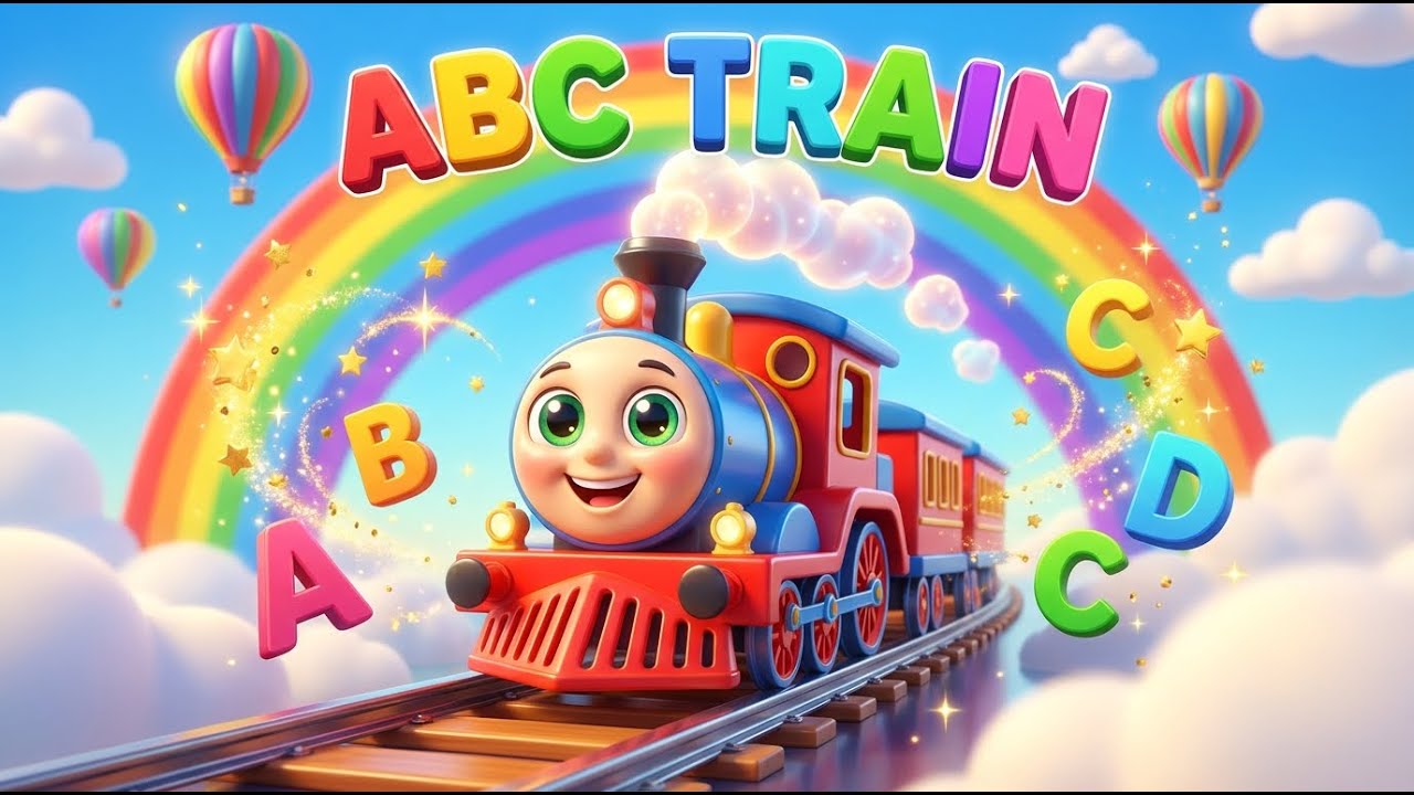 Learn ABC with Train 🚆 | Super Cute Nursery Rhyme for Kids | Bebetoons 7 #nurseryrhymes #babysongs