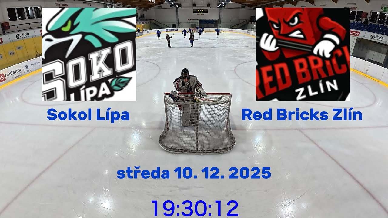 ZAMHL 25/26 | Skupina B | Středa 10. 12. 2025 | Sokol Lípa - Red Bricks Zlín