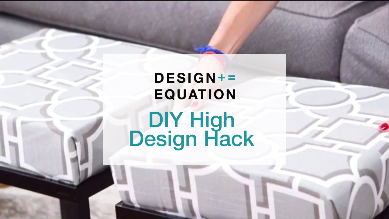 DIY High Design Hack - Decorator Stool/Ottoman!