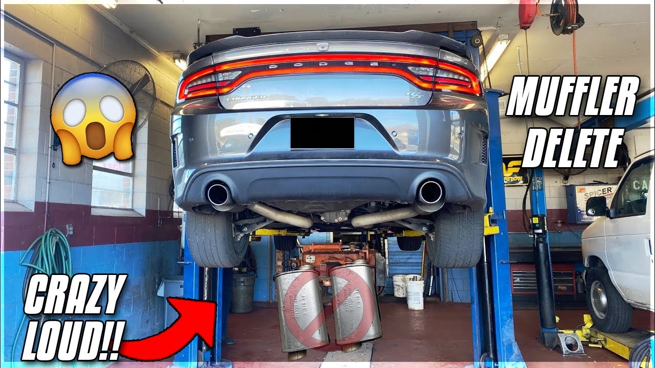 MUFFLER DELETE DODGE CHARGER RT 5.7 HEMI *SUPER LOUD* 😱