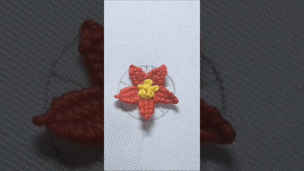 Woven Picot Stitch | FLOWER Hand Embroidery for Beginners #embroidery #stitch #shorts