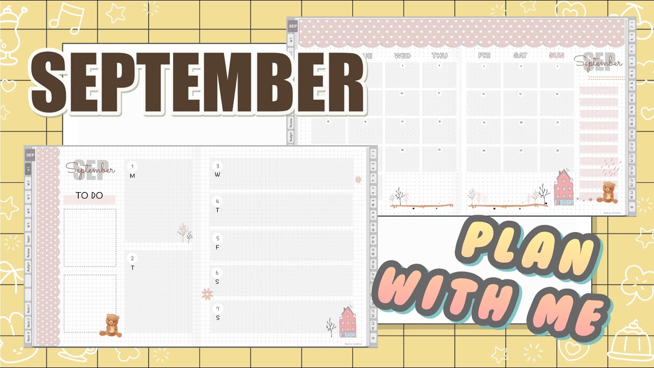📓September Plan with me I Digital Planning I Digital Monthly, Weekly Set up I 9월 플래너 셋업 함께 해봐요 !!