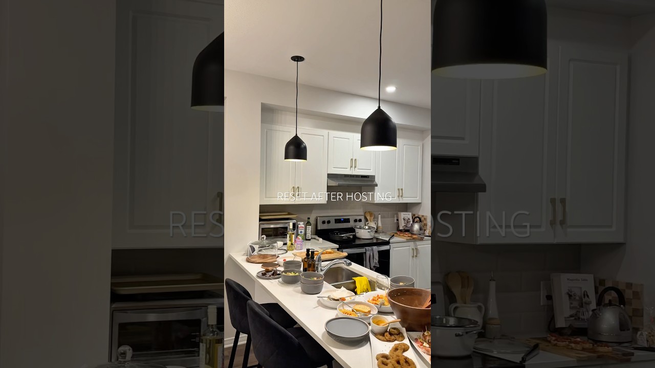 Clean up with me after hosting 🫧 #cleaningmotivation #cleaningasmr #cleaning #asmr #cleanwithme