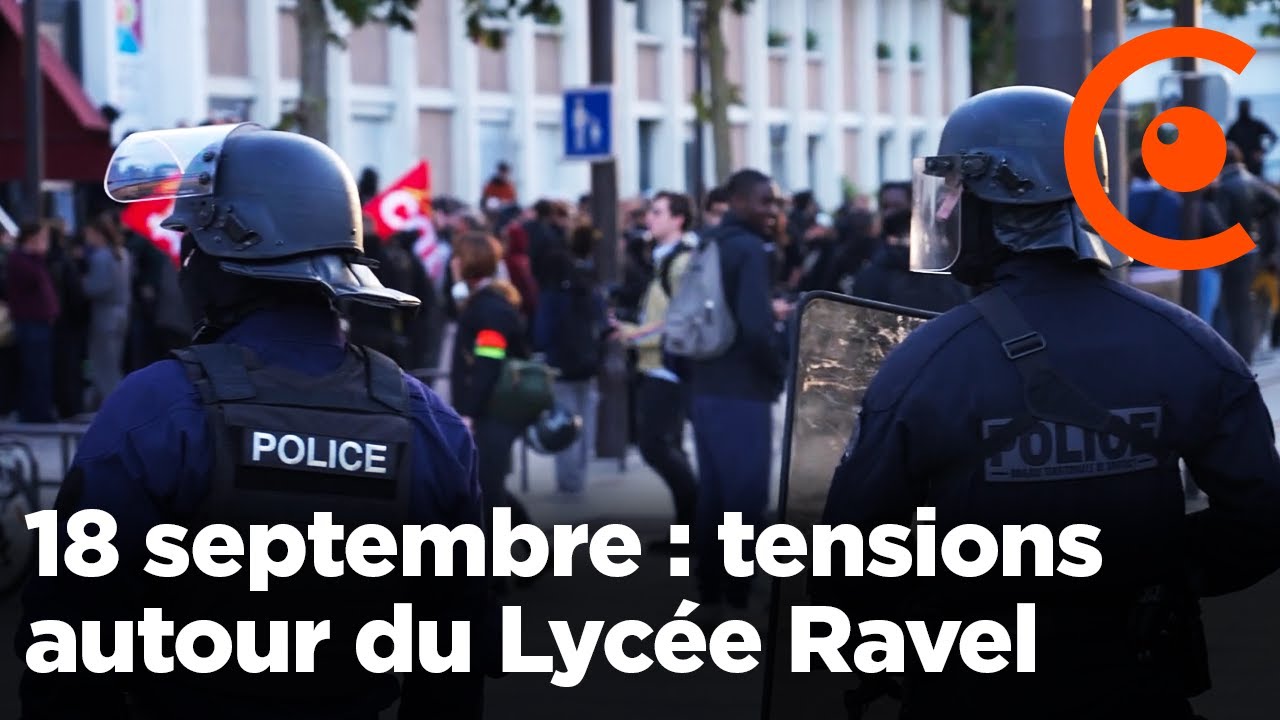 Grève 18 Septembre : tensions autour du Lycée Ravel à Paris entre manifestants et police
