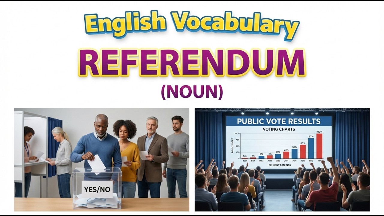 2234) Referendum &ndash;  Word Meaning, word use,  Synonyms & Antonyms  |  English vocab builder