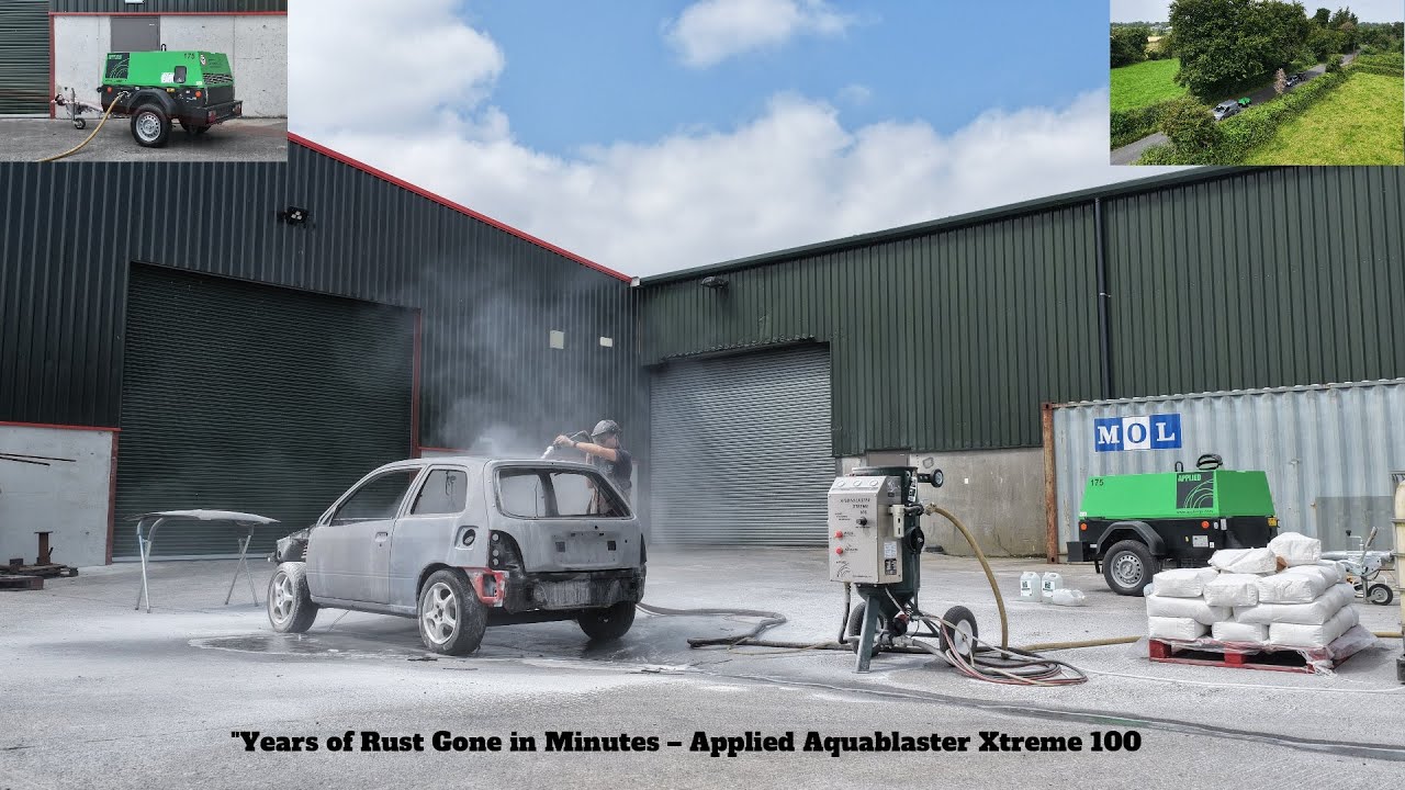 Toyota Glanza Shell Stripped with Applied Aquablaster Xtreme 100 – Car Restoration Made Easy