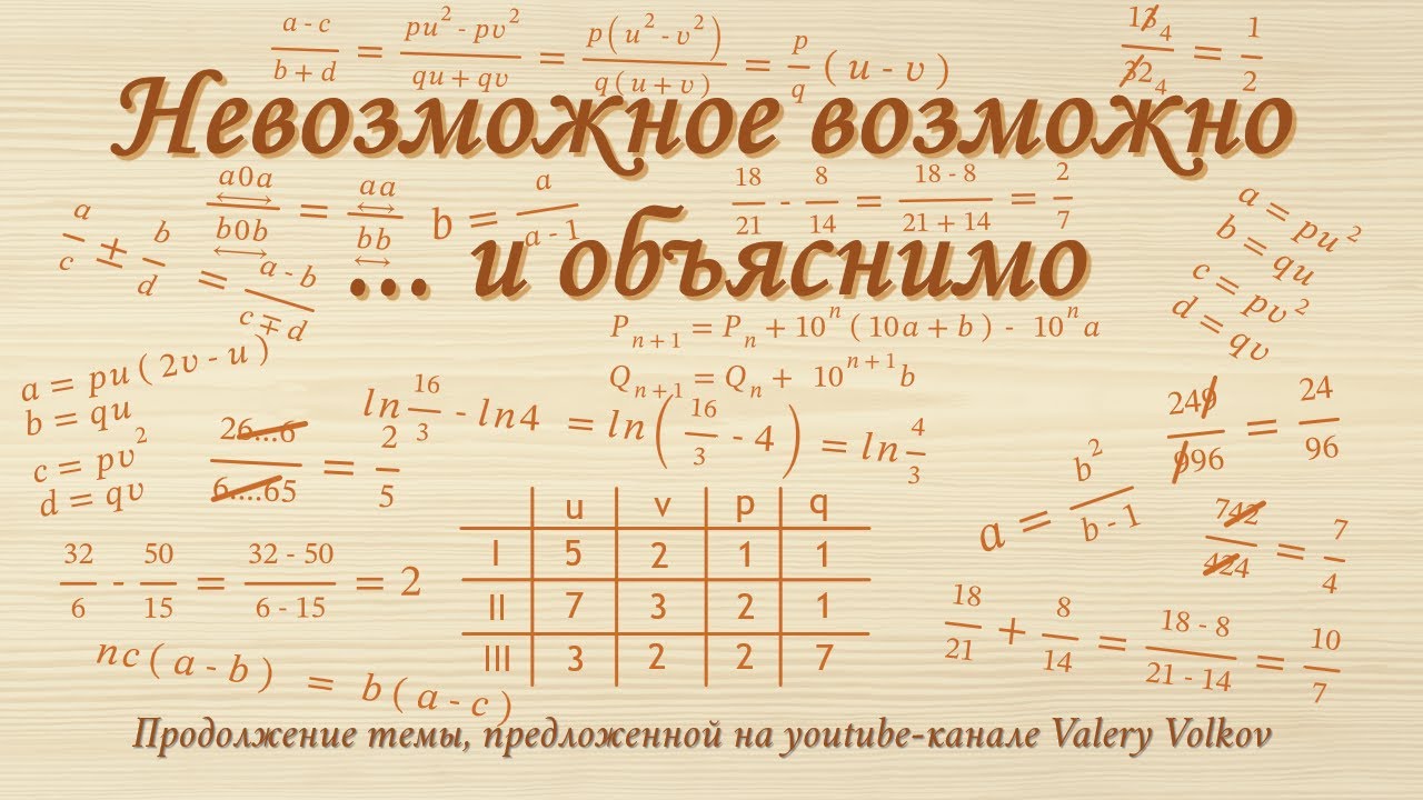 Невозможно возможно ... и объяснимо (продолжение темы канала Valery Volkov)