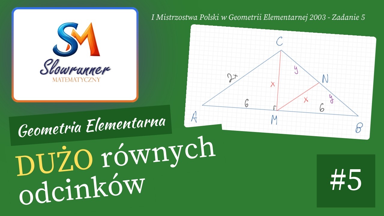 R&oacute;wne odcinki w tr&oacute;jkącie r&oacute;wnoramiennym