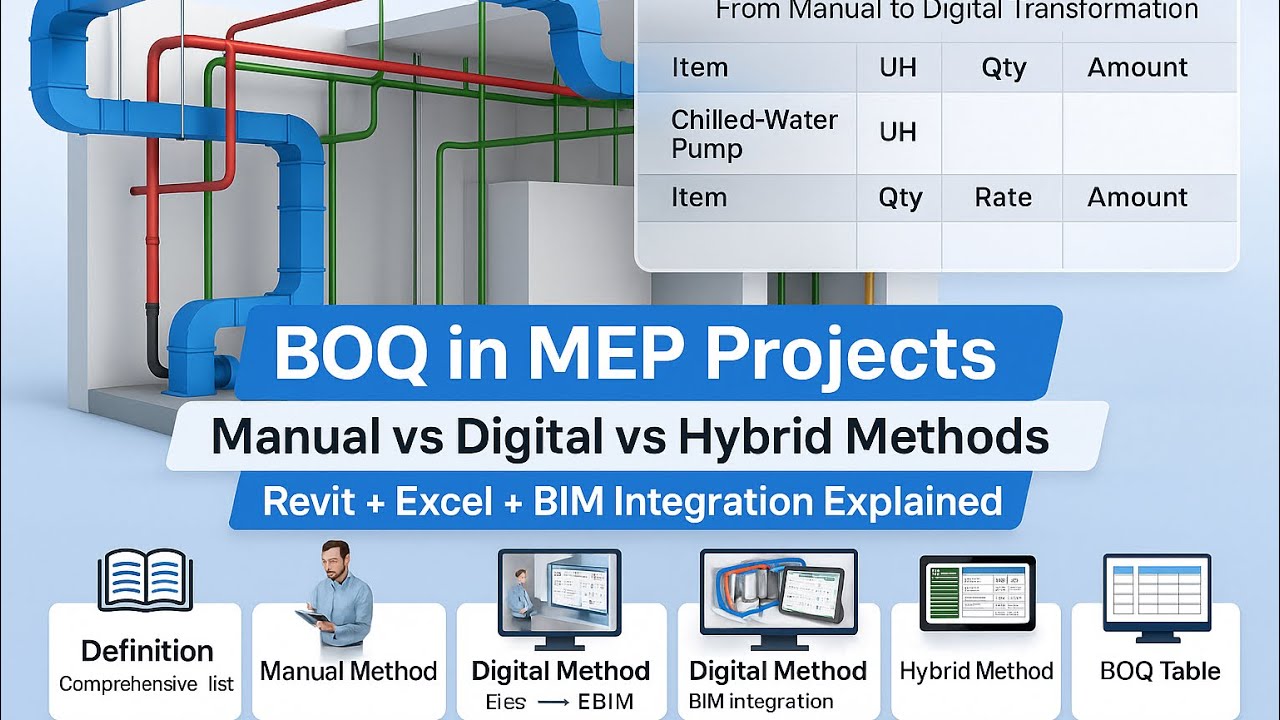 BOQ in MEP Projects | Complete Guide to Bill of Quantities | Manual vs Digital vs Hybrid Methods