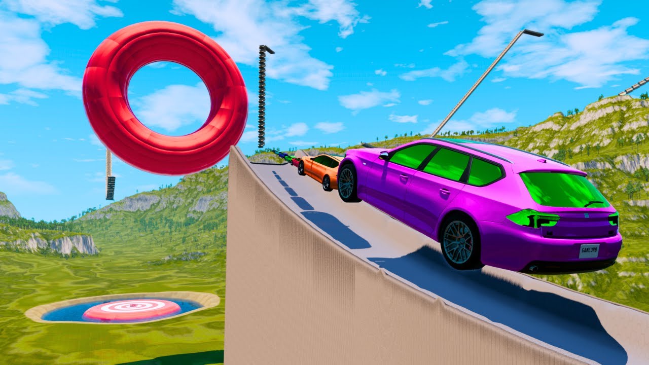 Rampage: Small to Giant Cars vs Mega Ramp in BeamNG.Drive #4